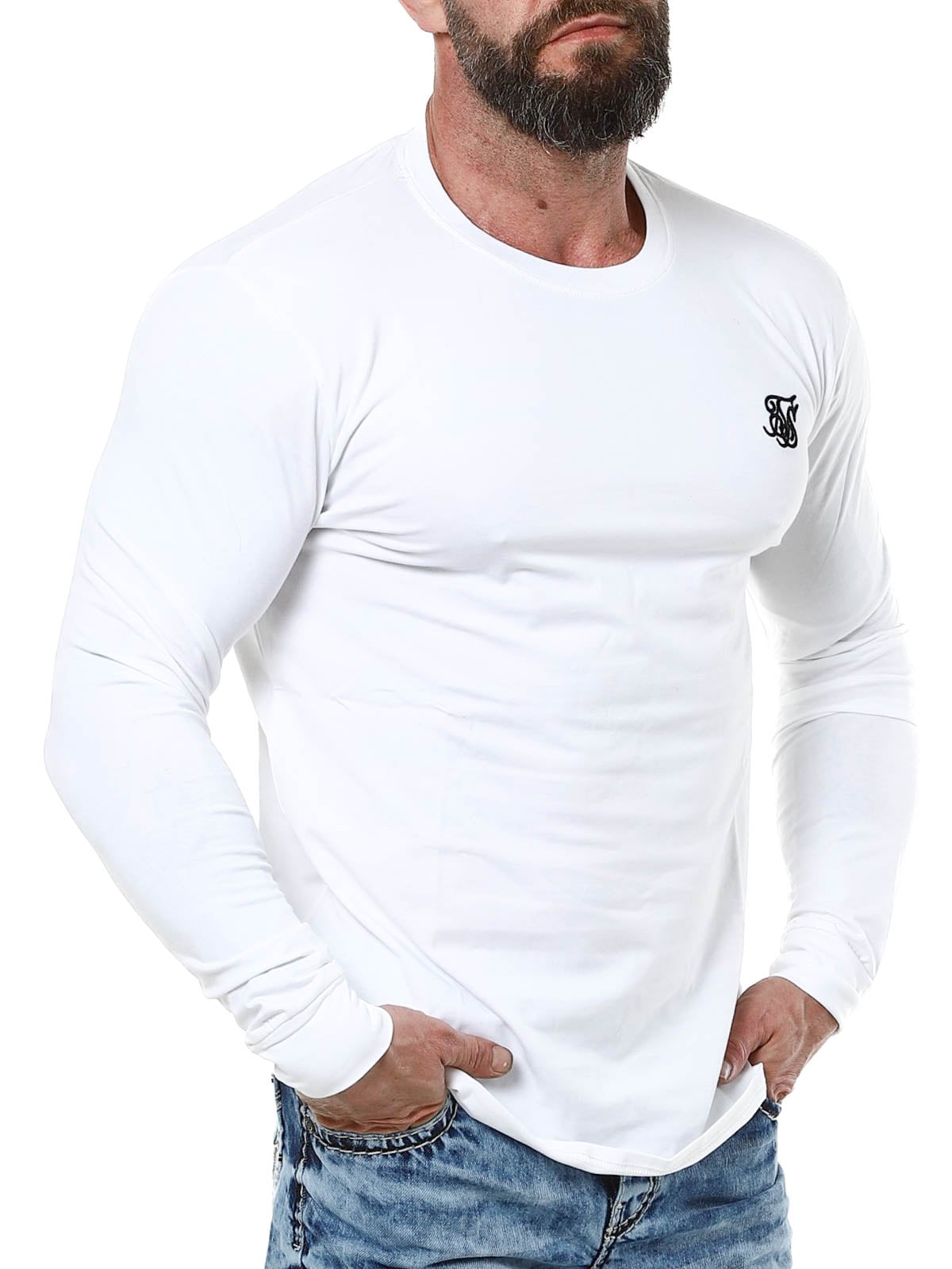 Essentials SikSilk Longsleeve - white lars_1.jpg