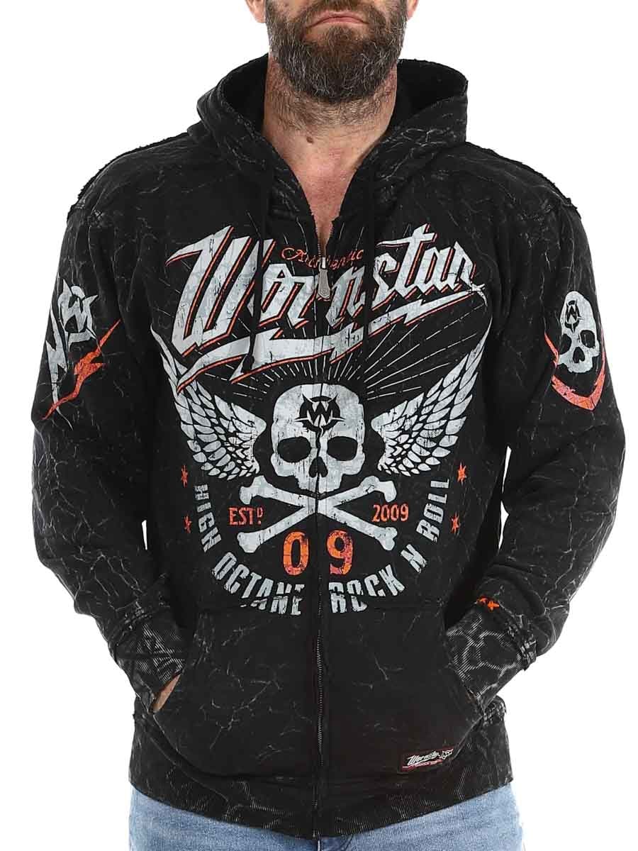 High Octane Wornstar Zip Hoodie Black_1.jpg