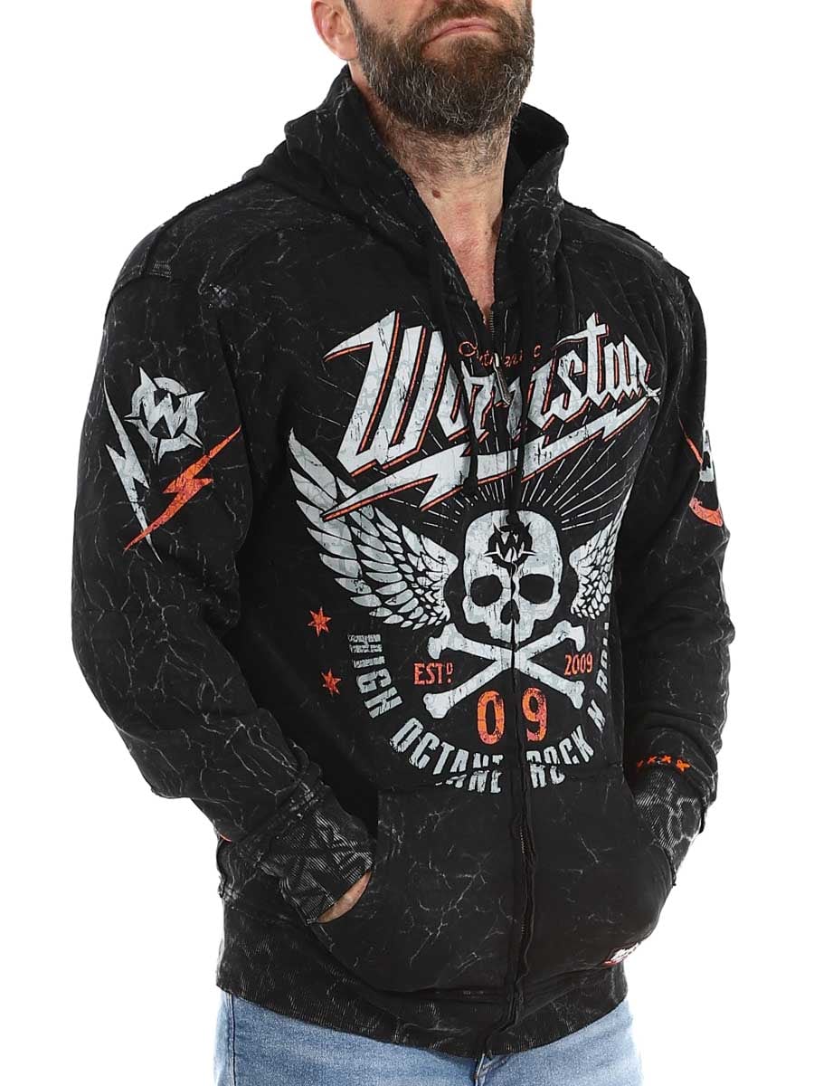 High Octane Wornstar Zip Hoodie Black_3.jpg