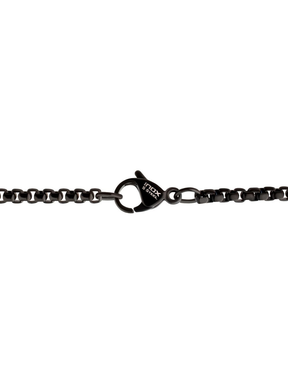 Horn Pendant Inox Halsband - Svart 2.jpg