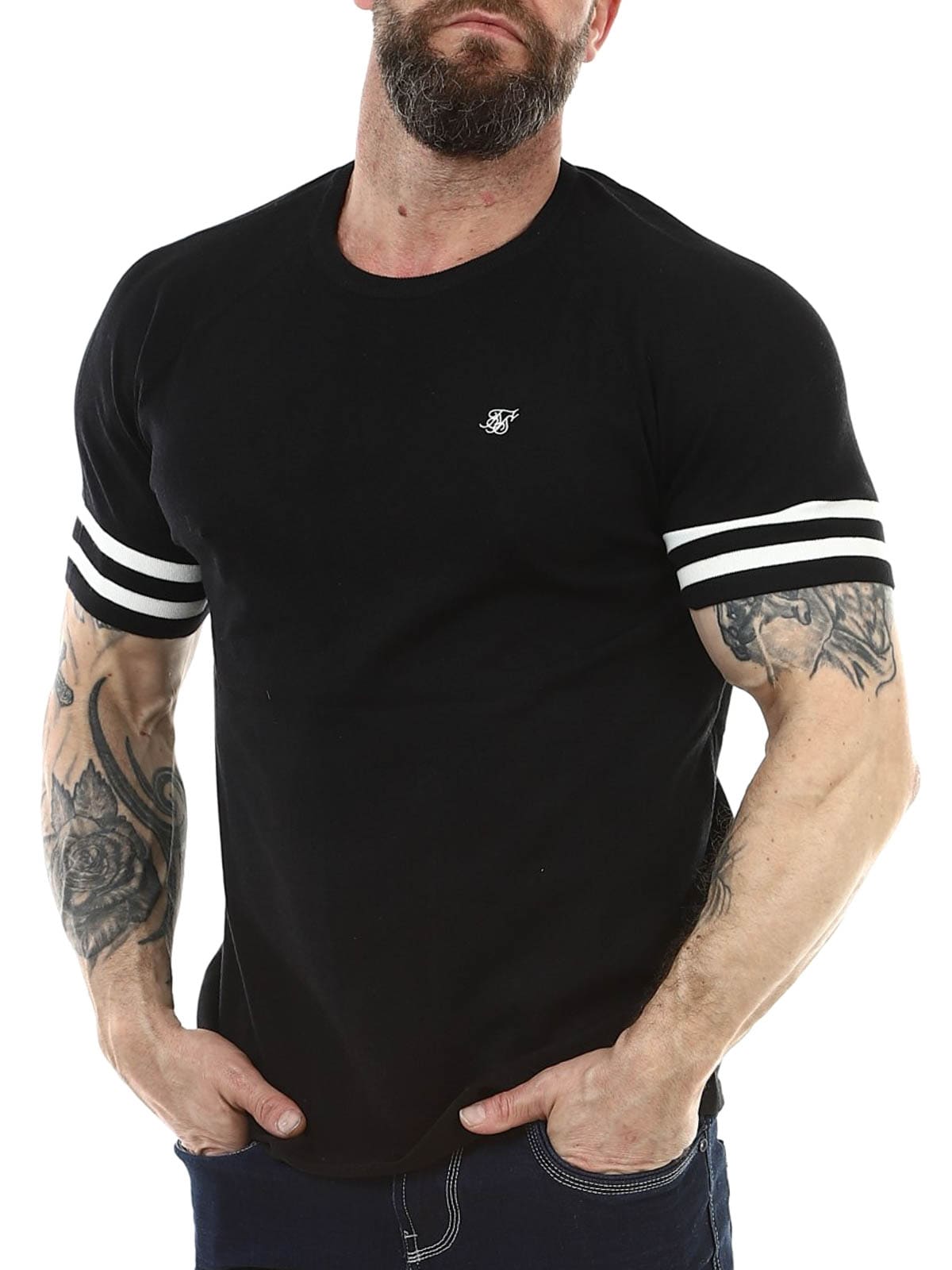 Knitted SikSilk T-shirt Black lars 2026_3.jpg