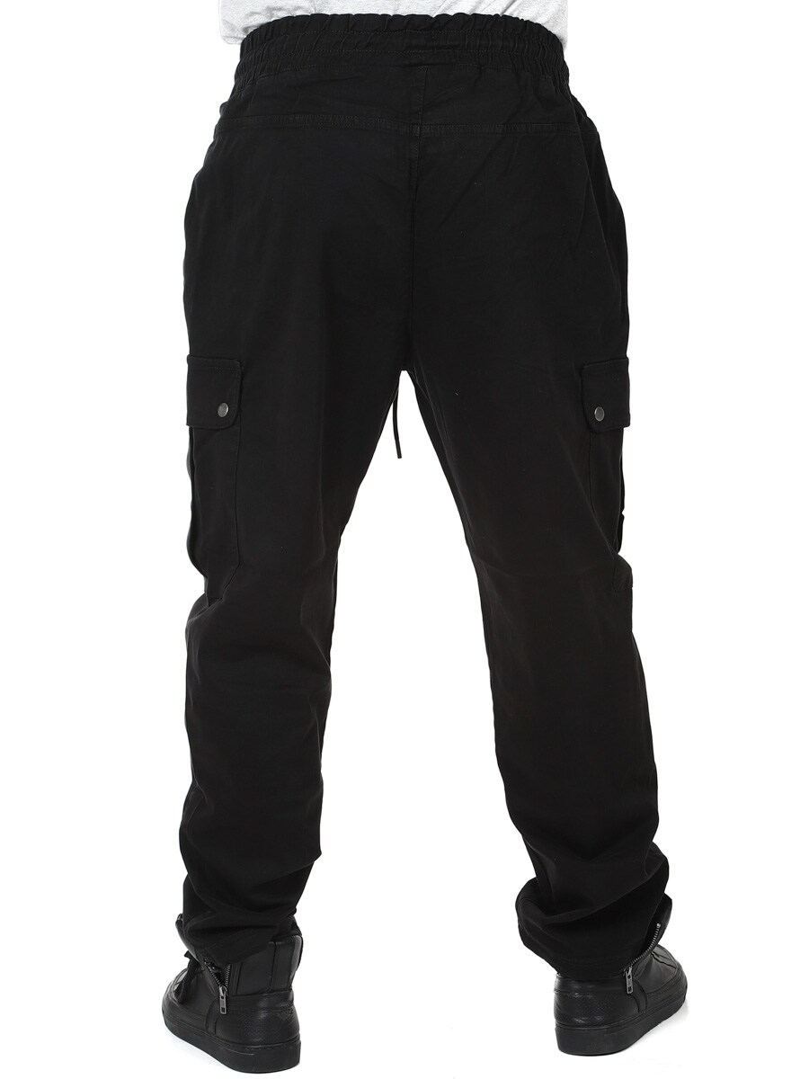 Loose Fit SikSilk Cargo pants 27979- Black_5.jpg