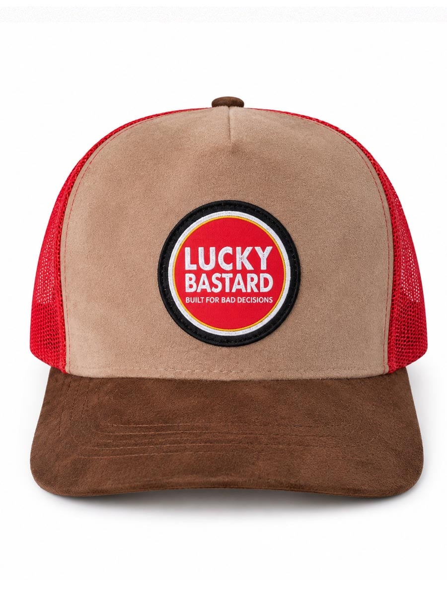 Lucky bastard RD cap brown front.jpg