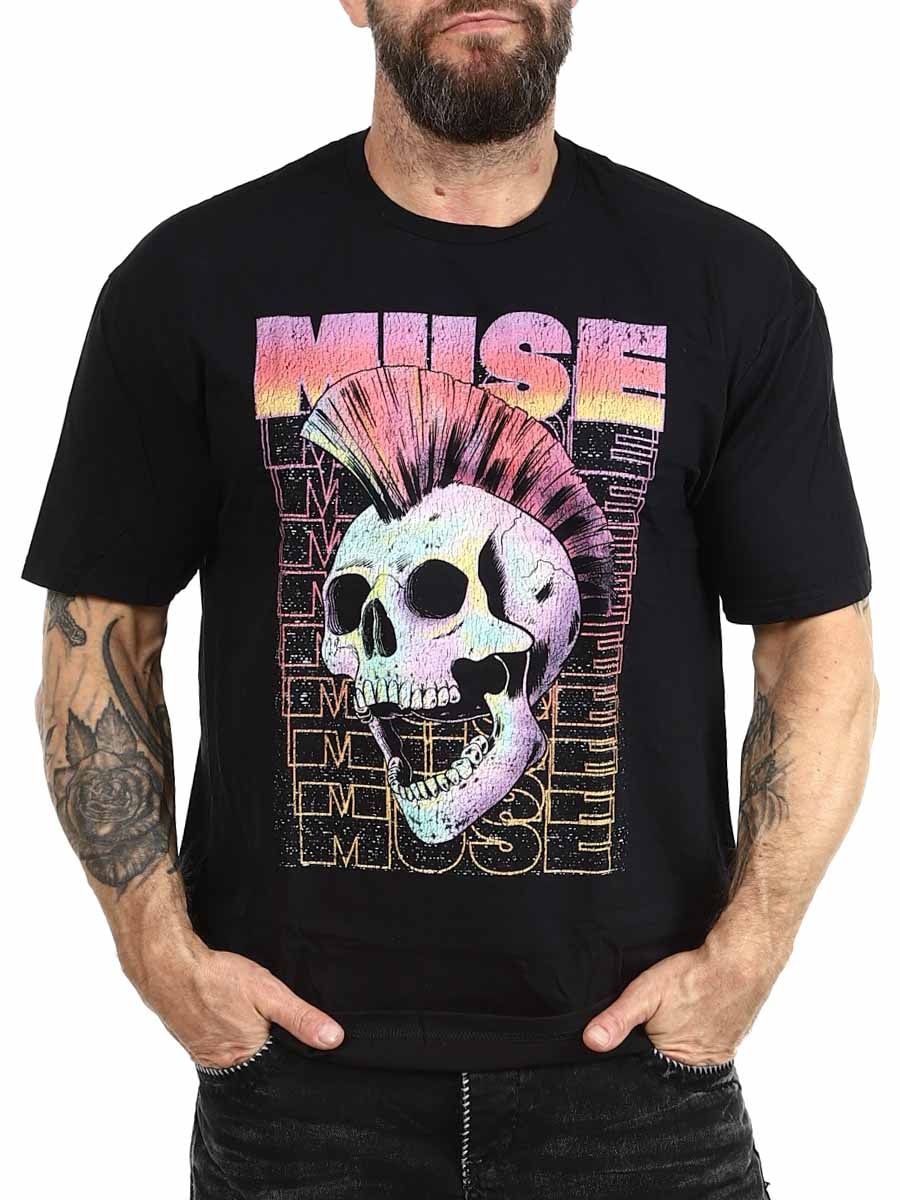Muse Mohawk Skull T-shirt Black_1.JPG