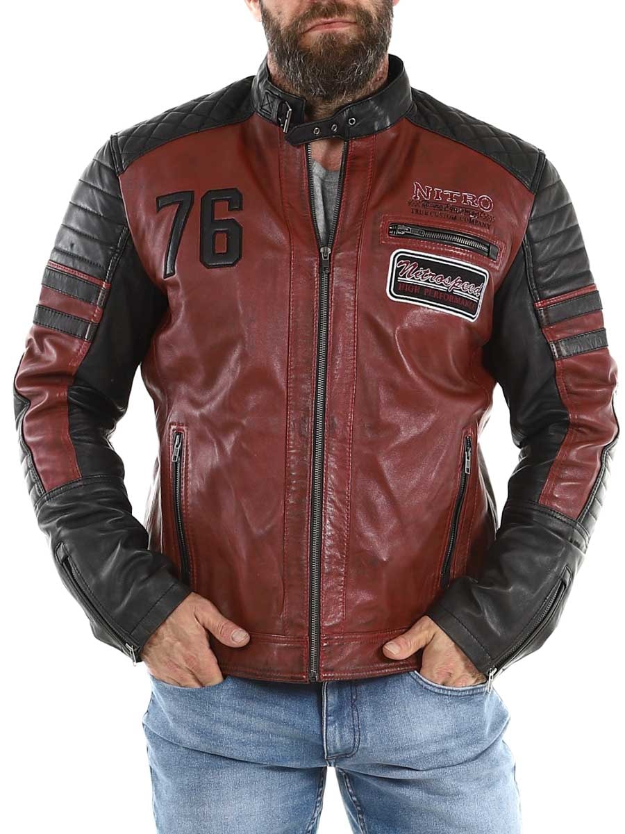 RD Iron Mile Skinnjacka black red_6.jpg