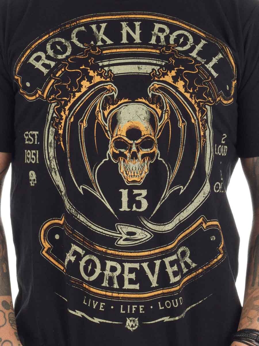 Rock N Roll Forever Wornstar T-shirt Black_2.jpg
