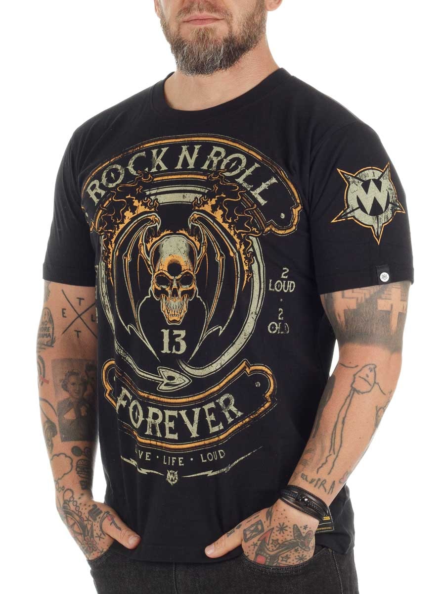 Rock N Roll Forever Wornstar T-shirt Black_3.jpg