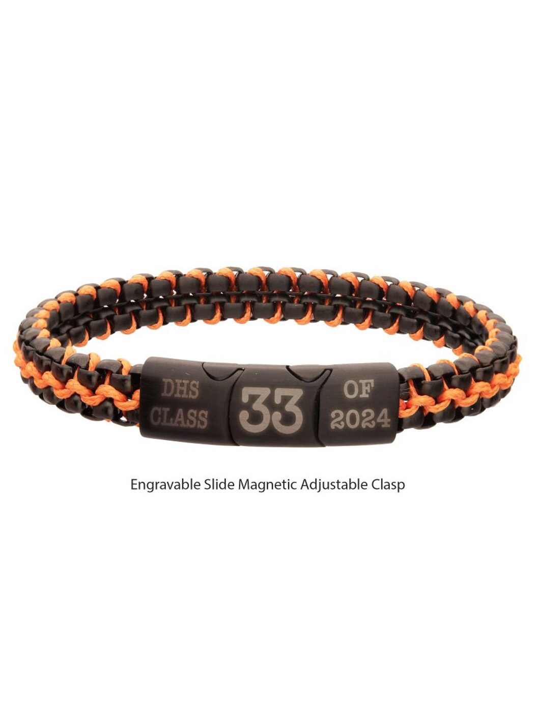 Wax Cord Inox Armband Orange_2.jpg