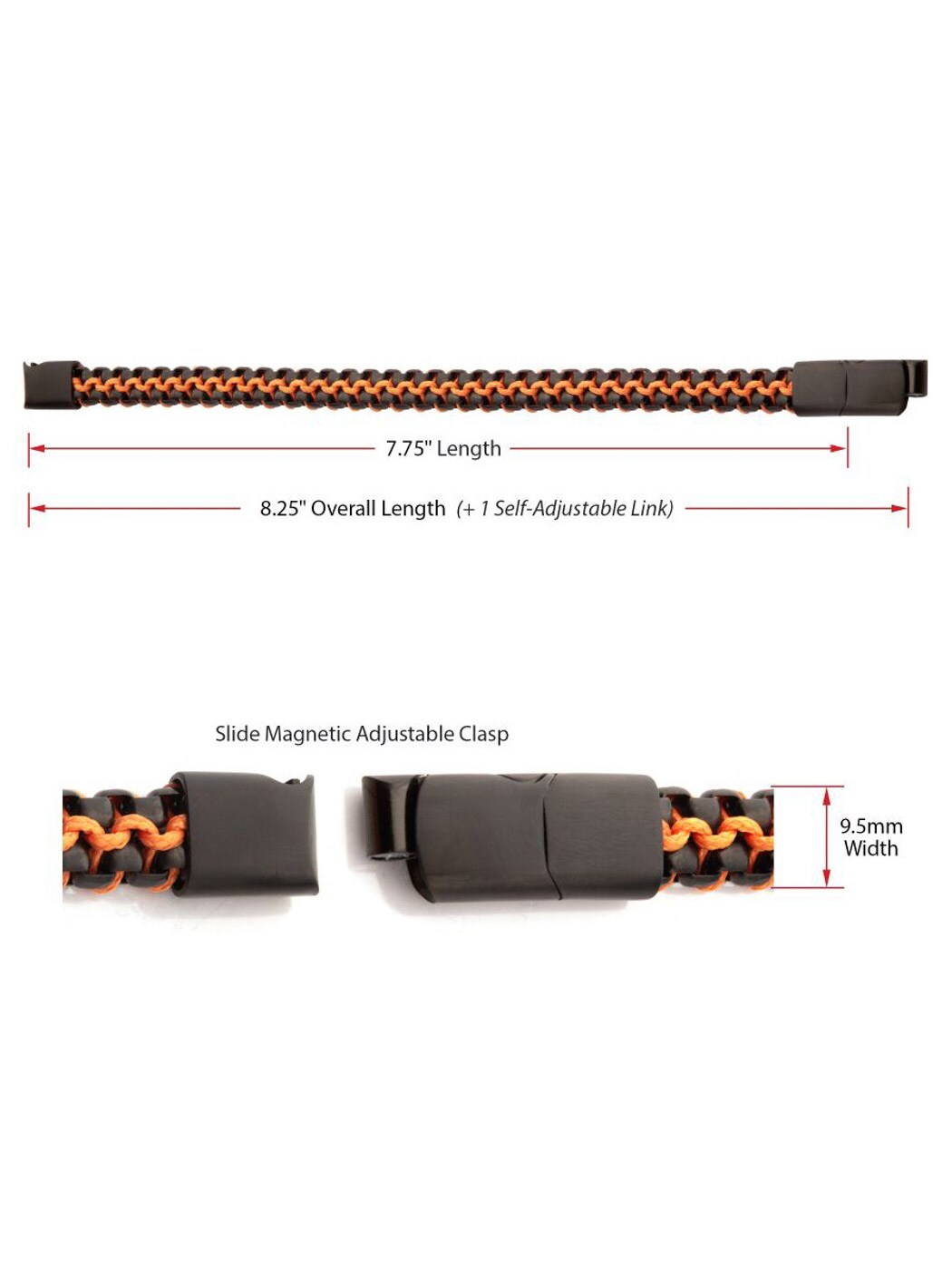Wax Cord Inox Armband Orange_4.jpg